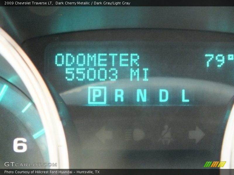 Dark Cherry Metallic / Dark Gray/Light Gray 2009 Chevrolet Traverse LT
