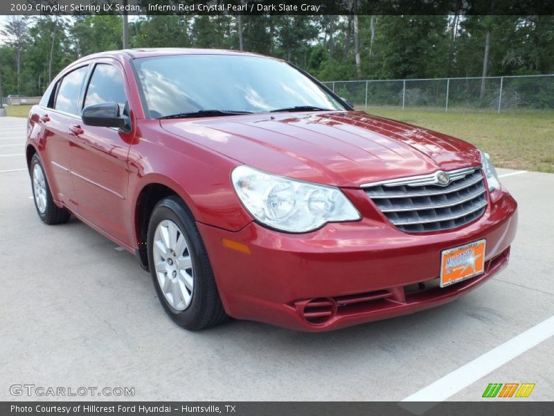 Inferno Red Crystal Pearl / Dark Slate Gray 2009 Chrysler Sebring LX Sedan