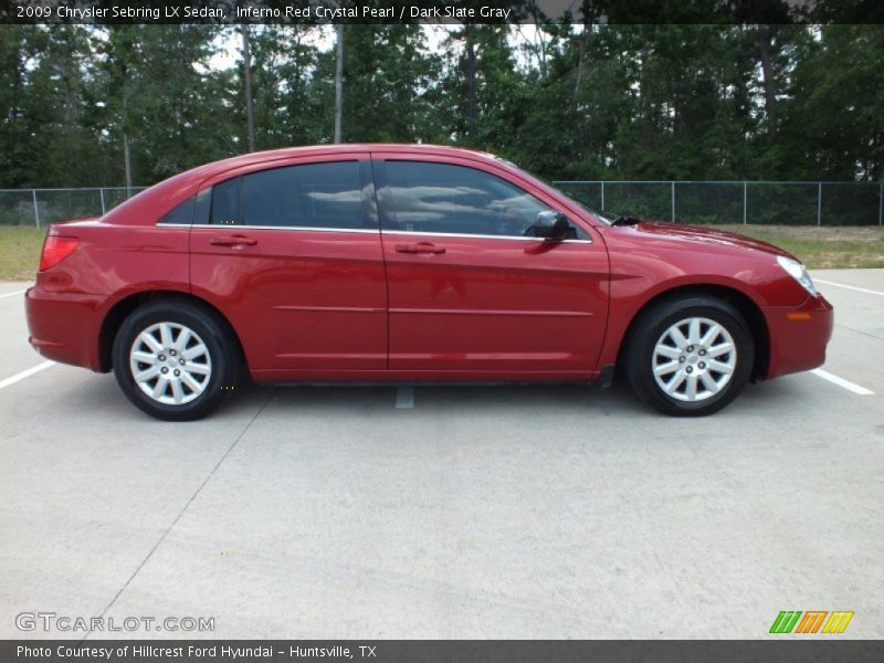Inferno Red Crystal Pearl / Dark Slate Gray 2009 Chrysler Sebring LX Sedan