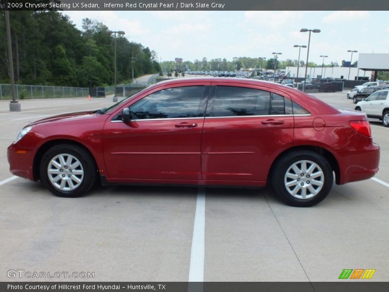 Inferno Red Crystal Pearl / Dark Slate Gray 2009 Chrysler Sebring LX Sedan