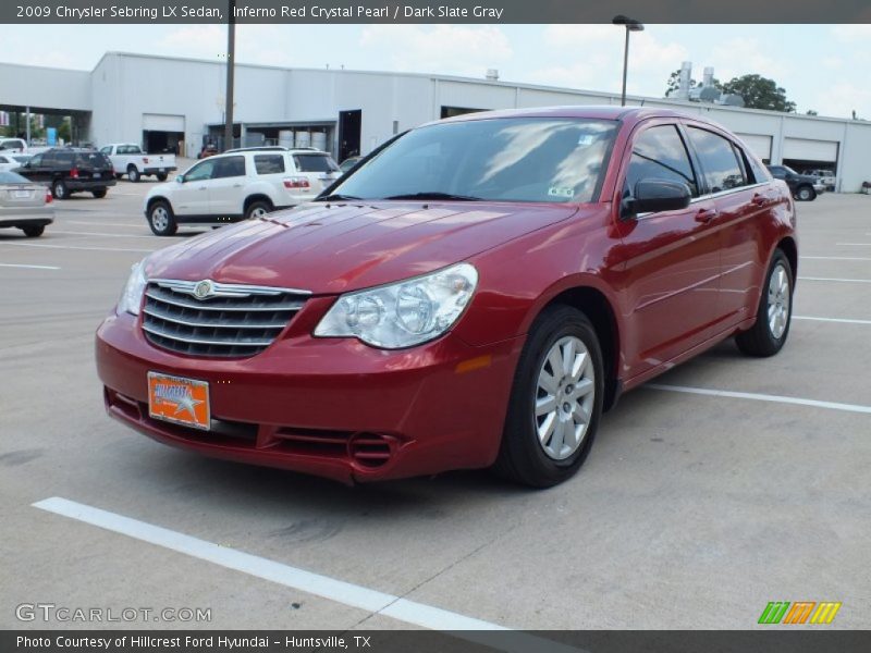 Inferno Red Crystal Pearl / Dark Slate Gray 2009 Chrysler Sebring LX Sedan