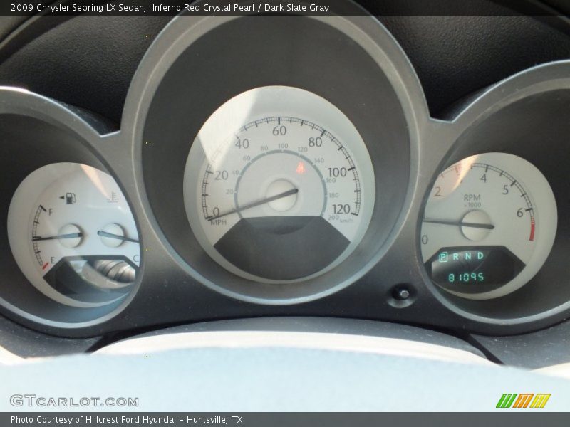 Inferno Red Crystal Pearl / Dark Slate Gray 2009 Chrysler Sebring LX Sedan