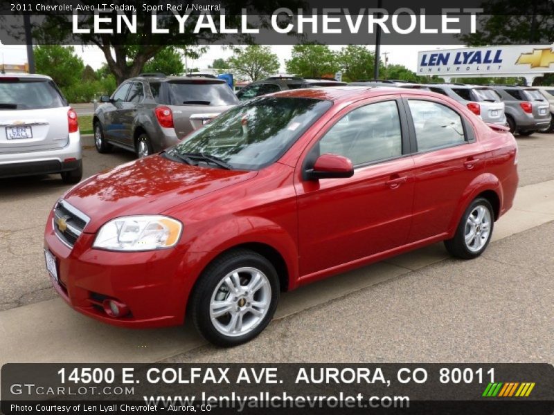Sport Red / Neutral 2011 Chevrolet Aveo LT Sedan