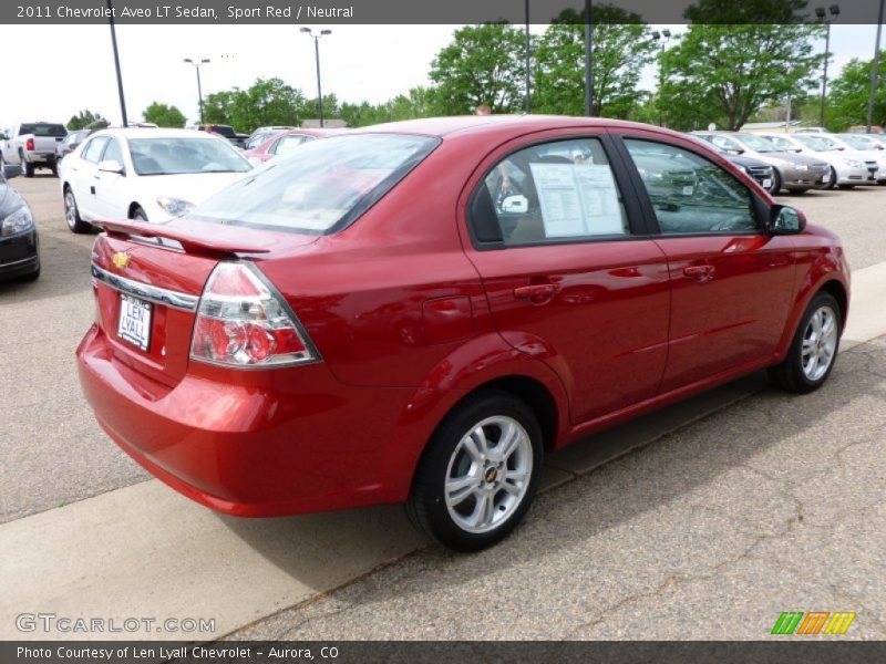 Sport Red / Neutral 2011 Chevrolet Aveo LT Sedan