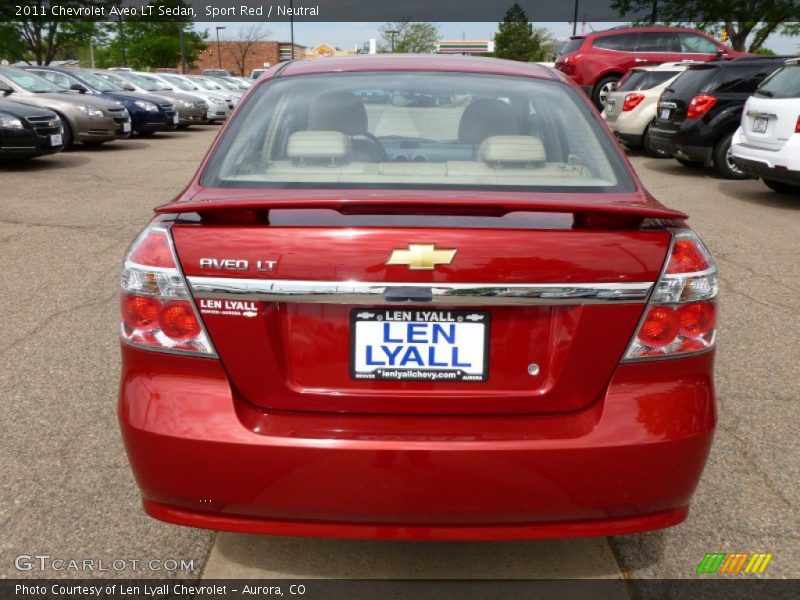 Sport Red / Neutral 2011 Chevrolet Aveo LT Sedan