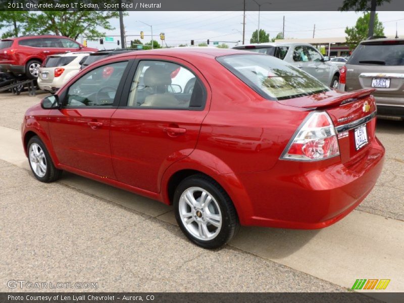 Sport Red / Neutral 2011 Chevrolet Aveo LT Sedan