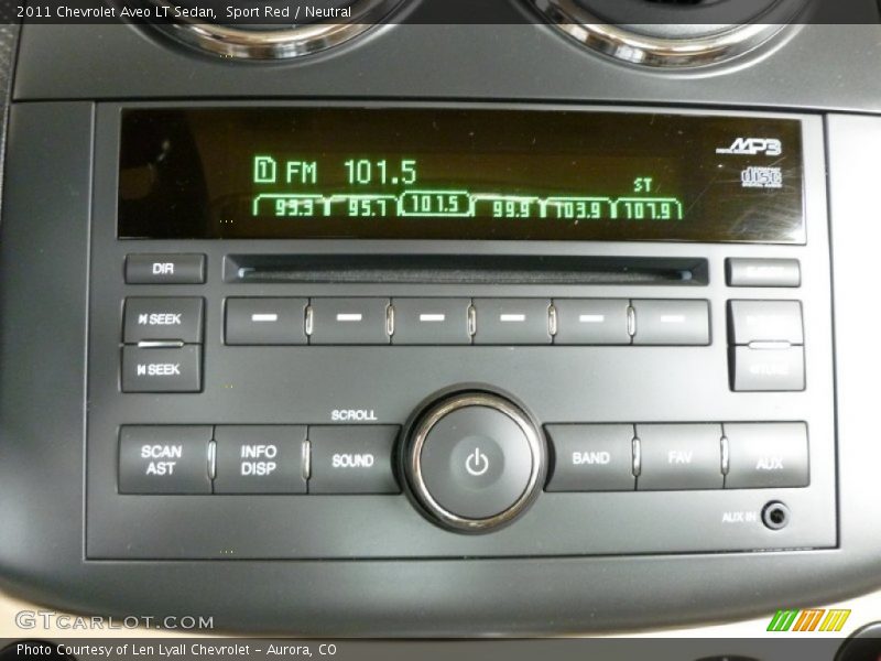 Sport Red / Neutral 2011 Chevrolet Aveo LT Sedan