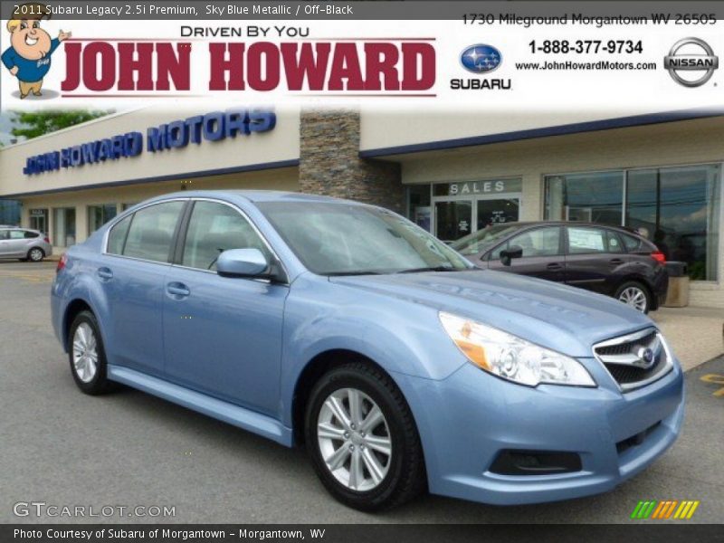 Sky Blue Metallic / Off-Black 2011 Subaru Legacy 2.5i Premium