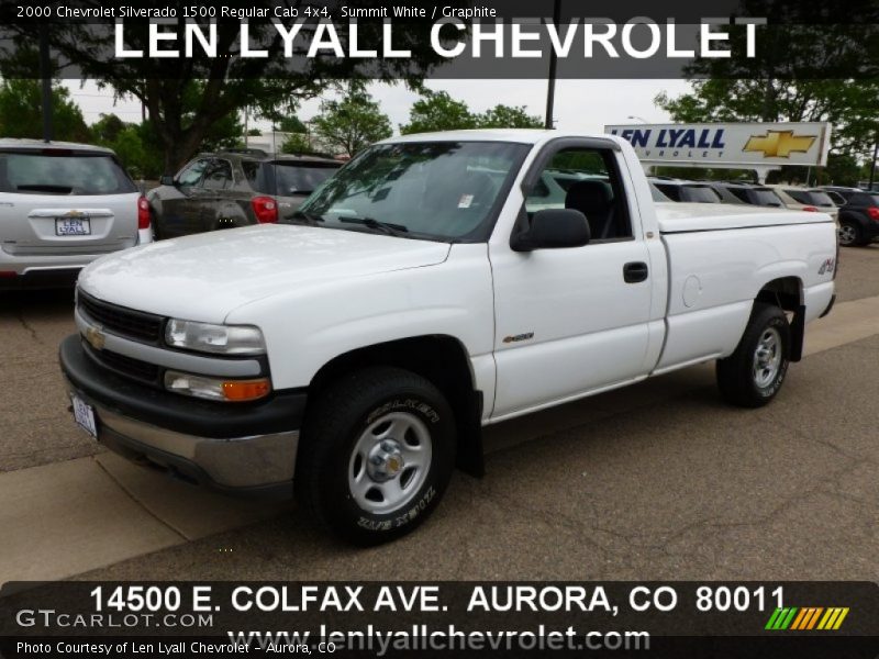 Summit White / Graphite 2000 Chevrolet Silverado 1500 Regular Cab 4x4