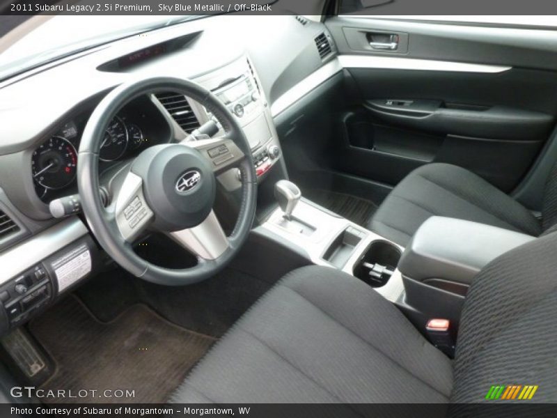 Off-Black Interior - 2011 Legacy 2.5i Premium 