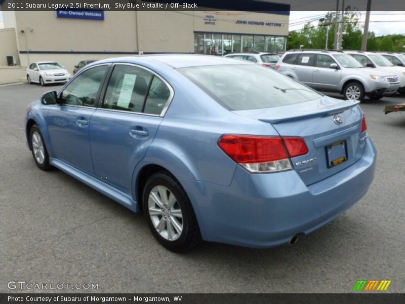Sky Blue Metallic / Off-Black 2011 Subaru Legacy 2.5i Premium