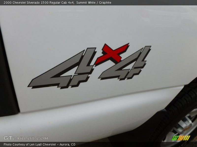 Summit White / Graphite 2000 Chevrolet Silverado 1500 Regular Cab 4x4