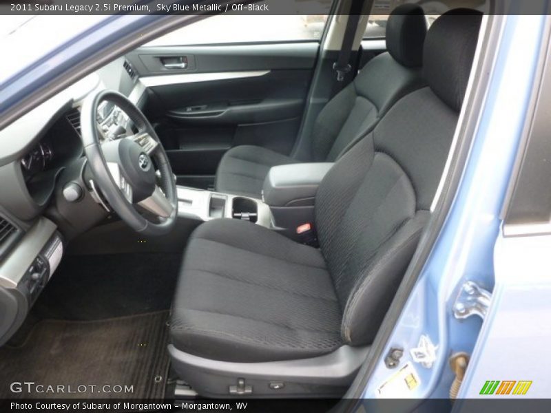 Front Seat of 2011 Legacy 2.5i Premium