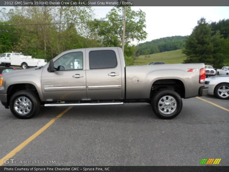 Steel Gray Metallic / Ebony 2012 GMC Sierra 3500HD Denali Crew Cab 4x4
