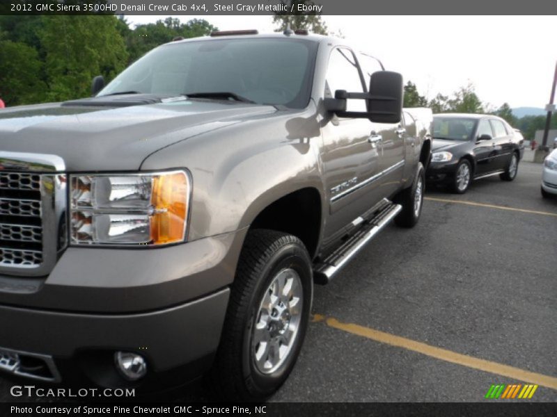 Steel Gray Metallic / Ebony 2012 GMC Sierra 3500HD Denali Crew Cab 4x4