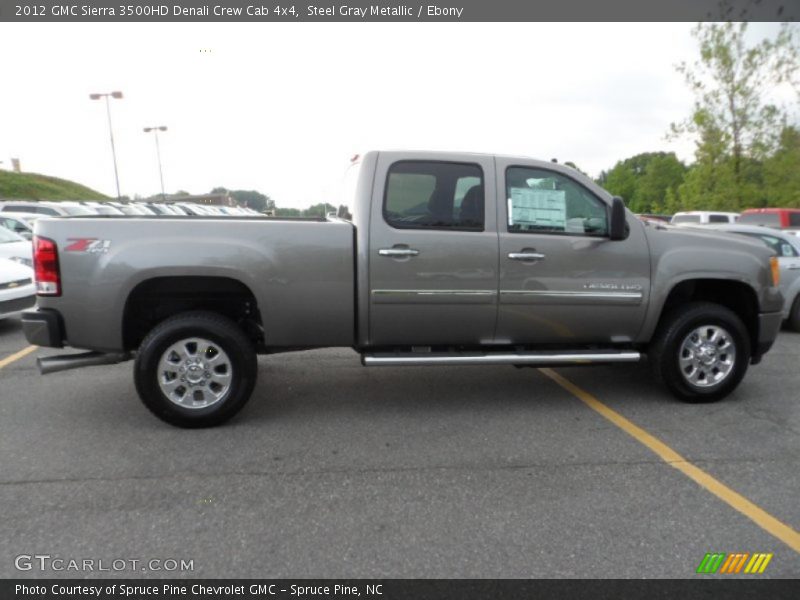 Steel Gray Metallic / Ebony 2012 GMC Sierra 3500HD Denali Crew Cab 4x4
