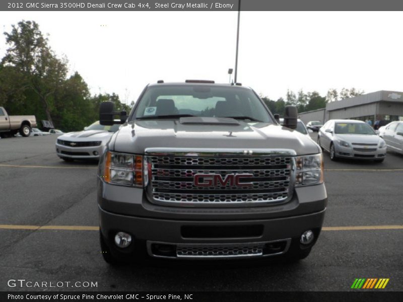 Steel Gray Metallic / Ebony 2012 GMC Sierra 3500HD Denali Crew Cab 4x4