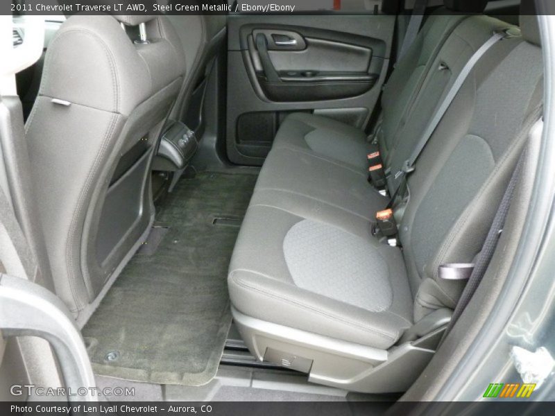 Steel Green Metallic / Ebony/Ebony 2011 Chevrolet Traverse LT AWD