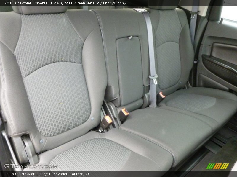 Steel Green Metallic / Ebony/Ebony 2011 Chevrolet Traverse LT AWD