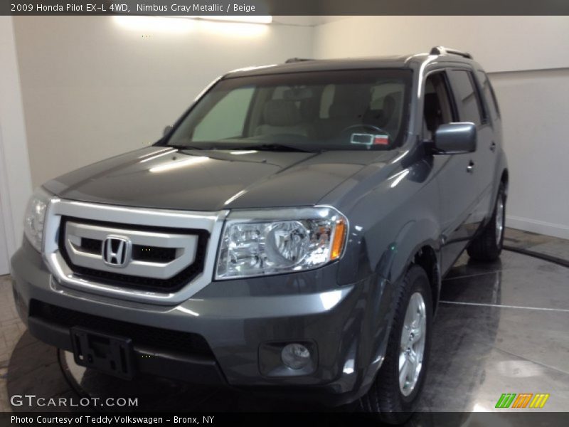 Nimbus Gray Metallic / Beige 2009 Honda Pilot EX-L 4WD