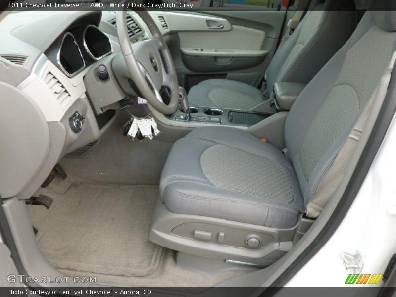 White / Dark Gray/Light Gray 2011 Chevrolet Traverse LT AWD