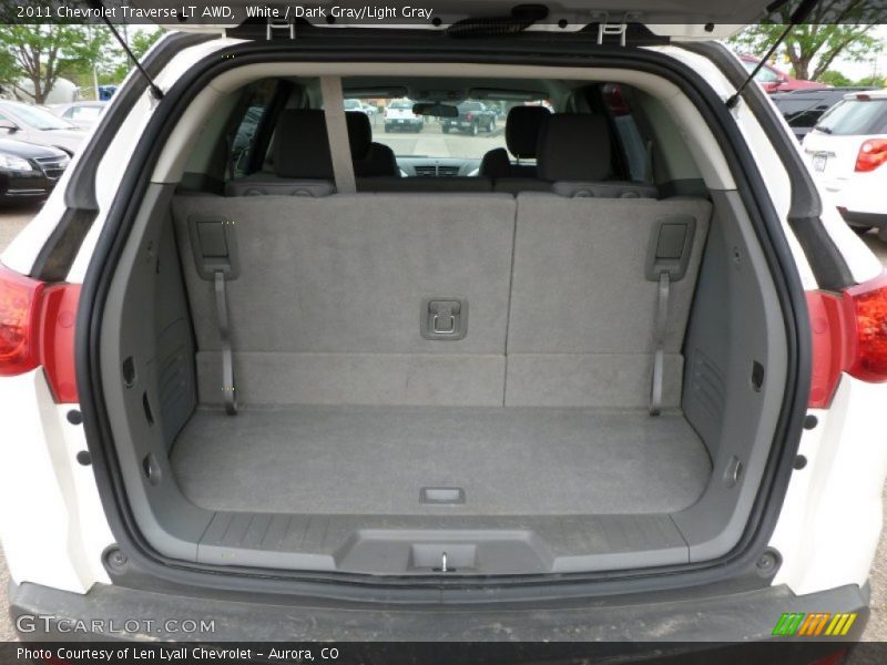 White / Dark Gray/Light Gray 2011 Chevrolet Traverse LT AWD