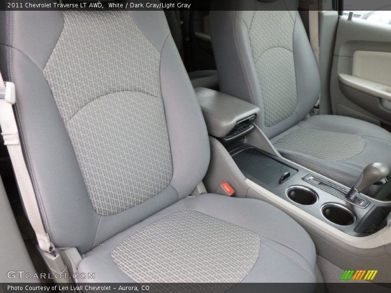 White / Dark Gray/Light Gray 2011 Chevrolet Traverse LT AWD