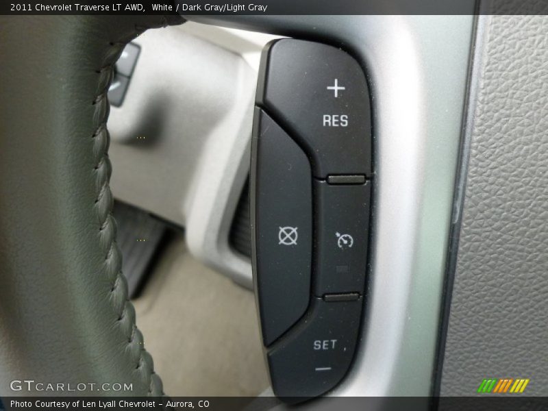 White / Dark Gray/Light Gray 2011 Chevrolet Traverse LT AWD