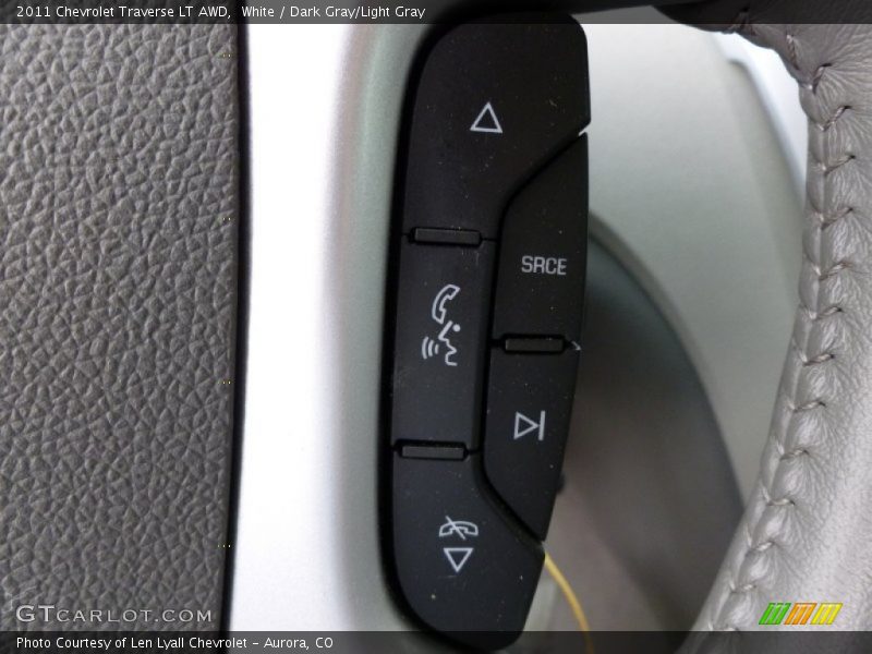 White / Dark Gray/Light Gray 2011 Chevrolet Traverse LT AWD