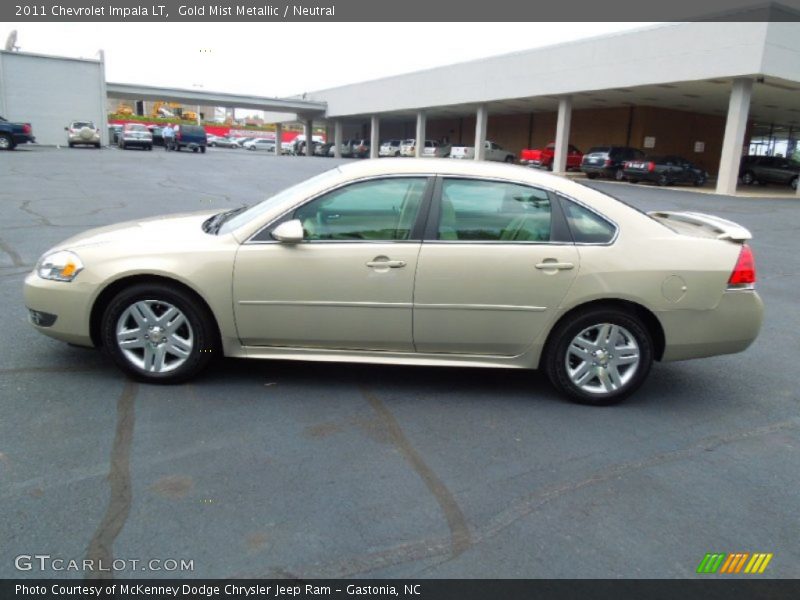 Gold Mist Metallic / Neutral 2011 Chevrolet Impala LT