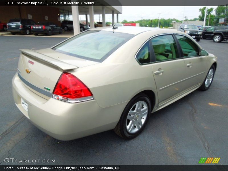 Gold Mist Metallic / Neutral 2011 Chevrolet Impala LT