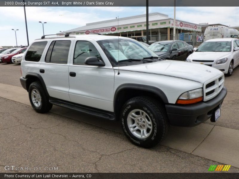 Bright White / Dark Slate Gray 2003 Dodge Durango SXT 4x4
