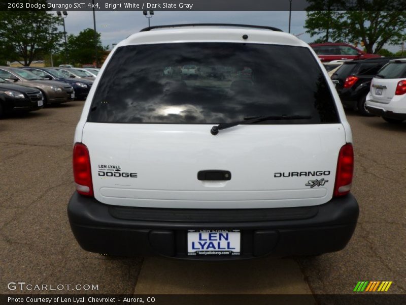 Bright White / Dark Slate Gray 2003 Dodge Durango SXT 4x4