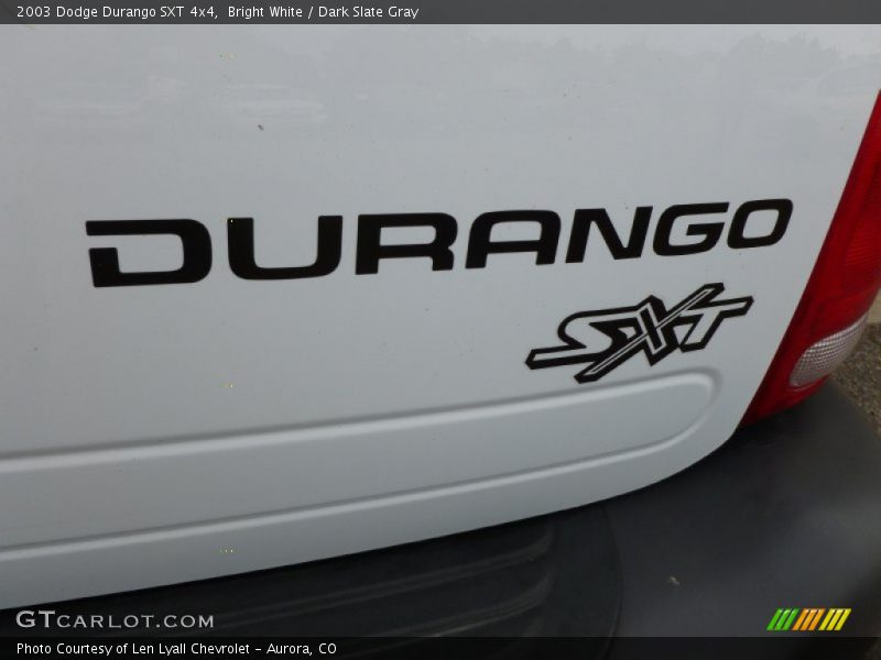 Bright White / Dark Slate Gray 2003 Dodge Durango SXT 4x4