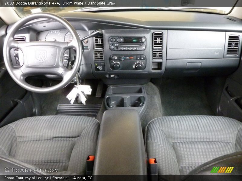 Bright White / Dark Slate Gray 2003 Dodge Durango SXT 4x4