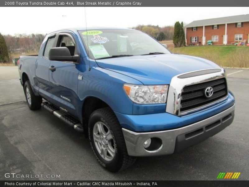 Blue Streak Metallic / Graphite Gray 2008 Toyota Tundra Double Cab 4x4