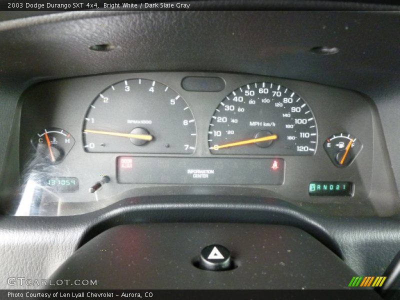 Bright White / Dark Slate Gray 2003 Dodge Durango SXT 4x4