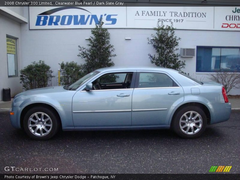 Clearwater Blue Pearl / Dark Slate Gray 2008 Chrysler 300 Limited