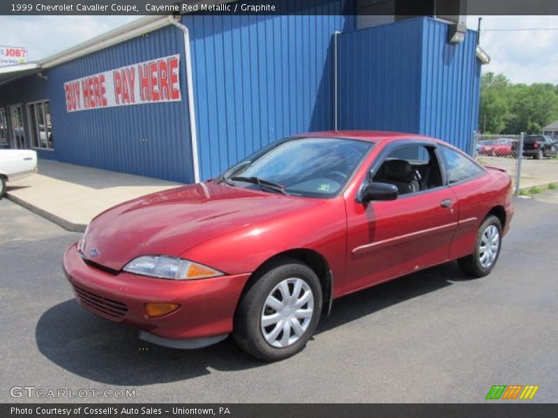 Cayenne Red Metallic / Graphite 1999 Chevrolet Cavalier Coupe
