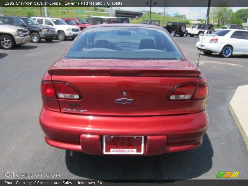 Cayenne Red Metallic / Graphite 1999 Chevrolet Cavalier Coupe