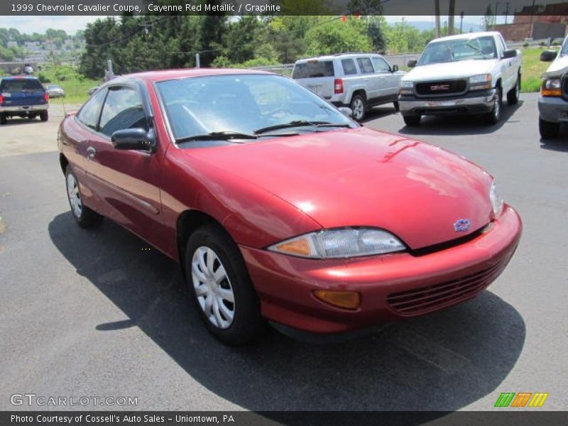 Cayenne Red Metallic / Graphite 1999 Chevrolet Cavalier Coupe