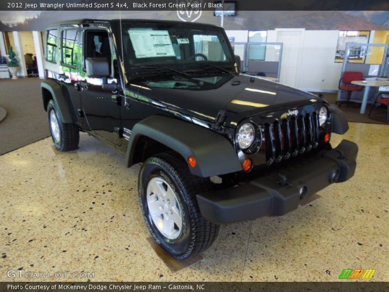 Black Forest Green Pearl / Black 2012 Jeep Wrangler Unlimited Sport S 4x4