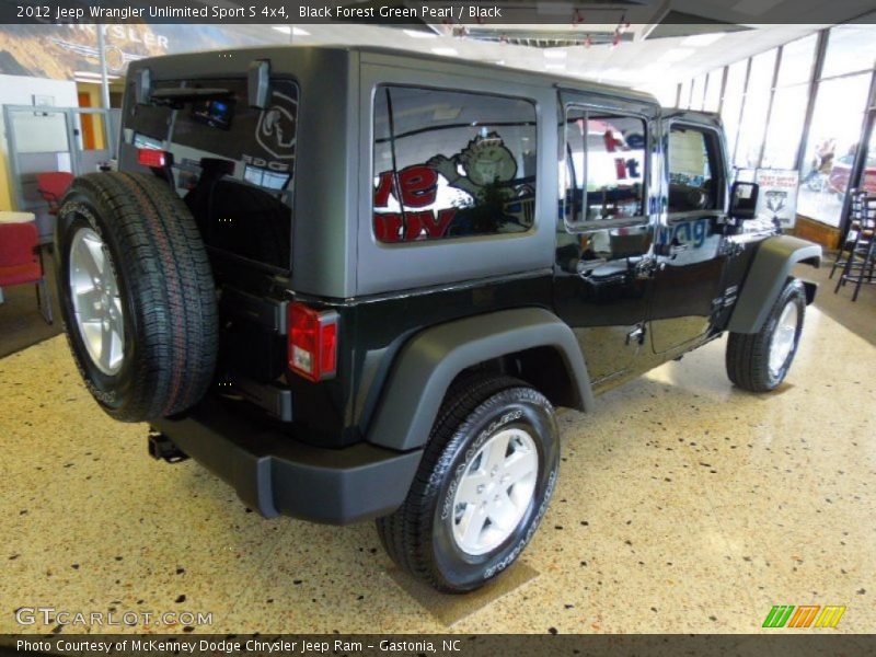 Black Forest Green Pearl / Black 2012 Jeep Wrangler Unlimited Sport S 4x4