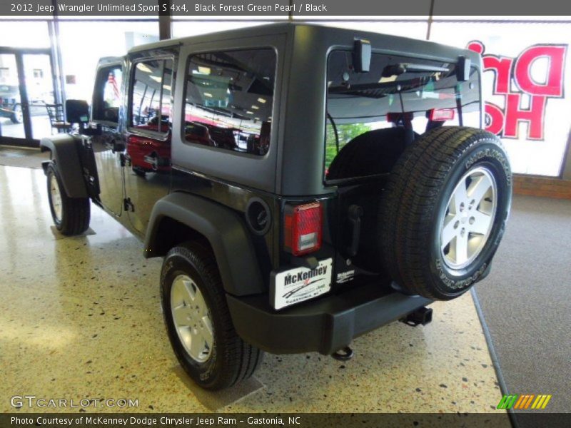 Black Forest Green Pearl / Black 2012 Jeep Wrangler Unlimited Sport S 4x4