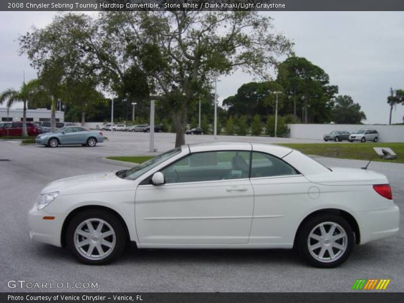 Stone White / Dark Khaki/Light Graystone 2008 Chrysler Sebring Touring Hardtop Convertible