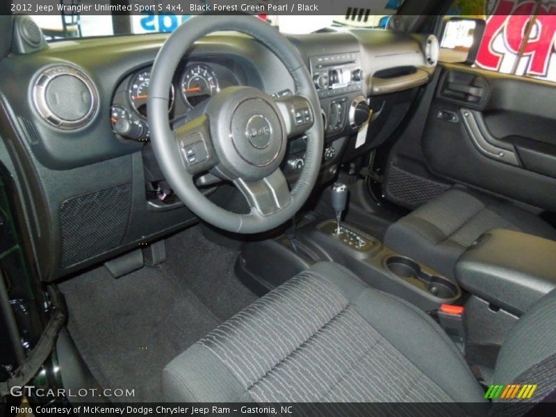 Black Forest Green Pearl / Black 2012 Jeep Wrangler Unlimited Sport S 4x4