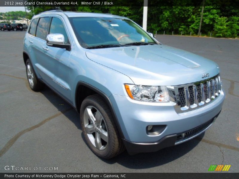 Winter Chill / Black 2012 Jeep Grand Cherokee Overland 4x4