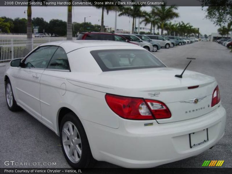 Stone White / Dark Khaki/Light Graystone 2008 Chrysler Sebring Touring Hardtop Convertible