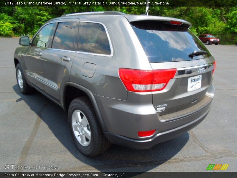 Mineral Gray Metallic / Dark Graystone/Medium Graystone 2012 Jeep Grand Cherokee Laredo