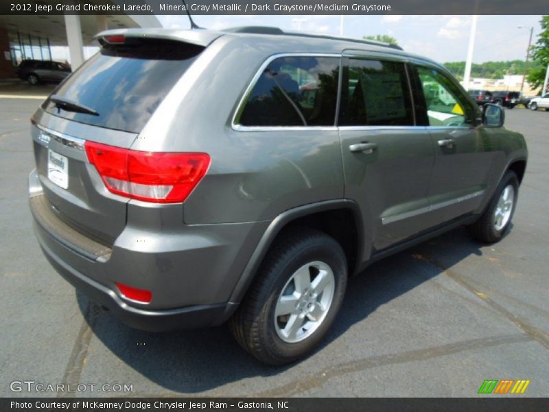 Mineral Gray Metallic / Dark Graystone/Medium Graystone 2012 Jeep Grand Cherokee Laredo